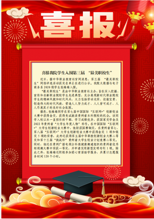英超学生入围第三届“最美职校生”